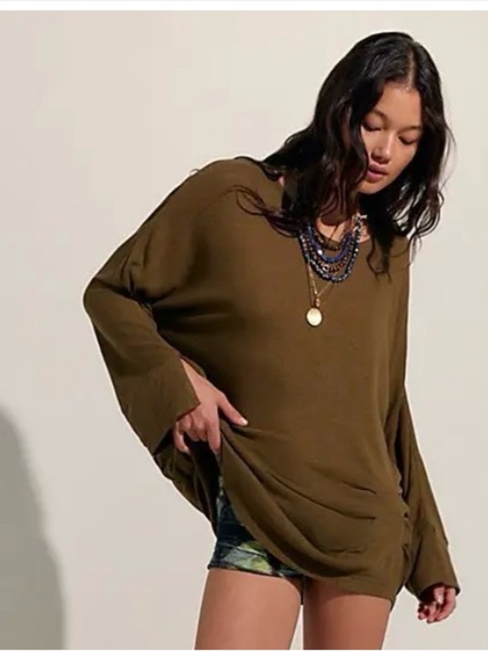 Free People Bahari Top. NWT. Green moss